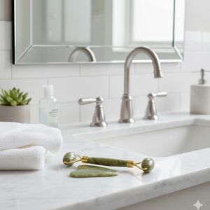 Arlee Granger -Green Jade Facial Roller and Gua Sha Set